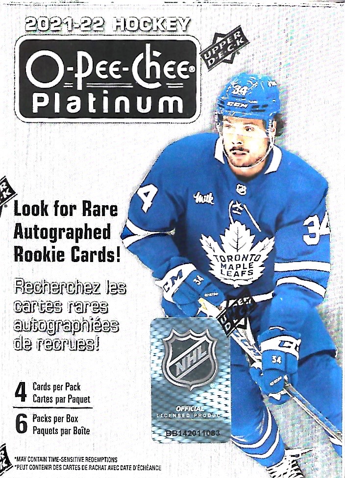 2021 Upper Deck O-Pee-Chee Platinum Hockey Blaster 6 packs