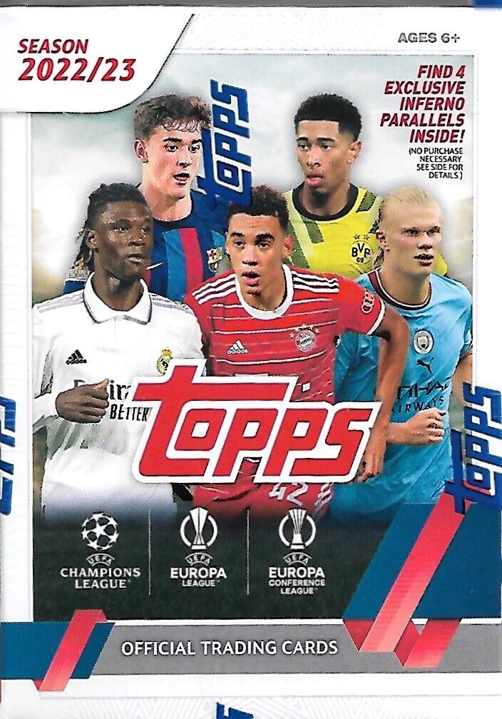 2022-23 Topps UEFA Club Competitions Soccer Blaster - 7 packs