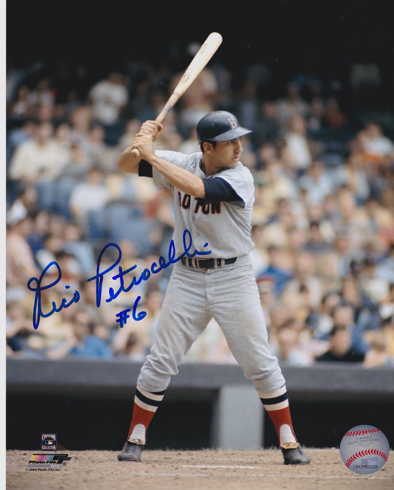 Rico Petrocelli Autograph 8x10 Color photo Boston Red Sox