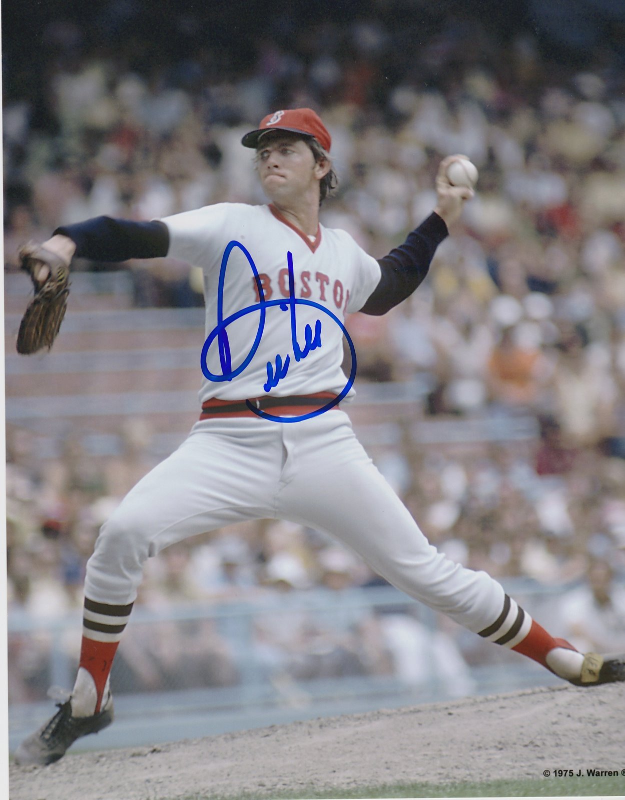 Bill Lee Autograph 8x10 Color photo Boston Red Sox