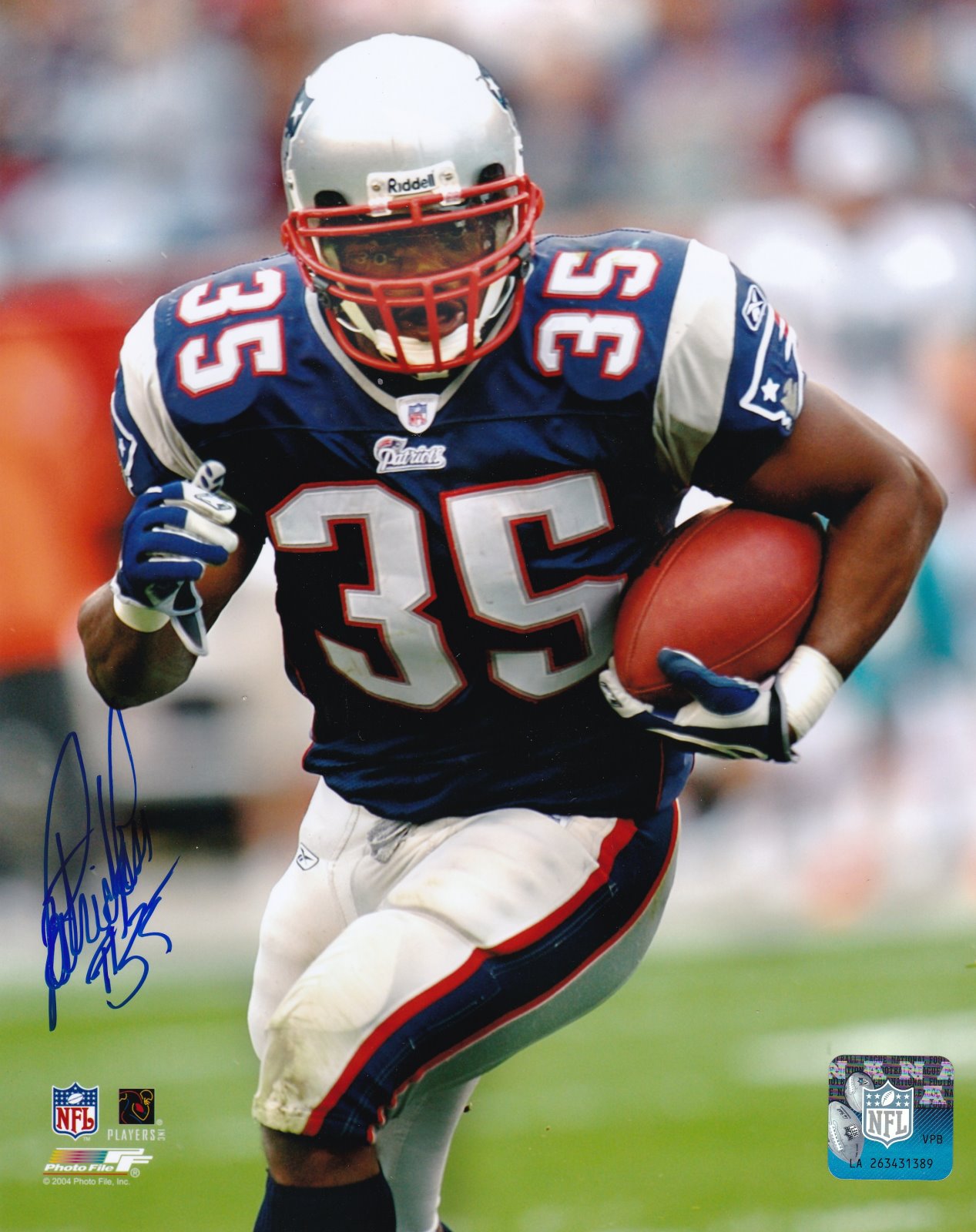 Patrick Pass Autograph 8x10 Color photo New England Patriots