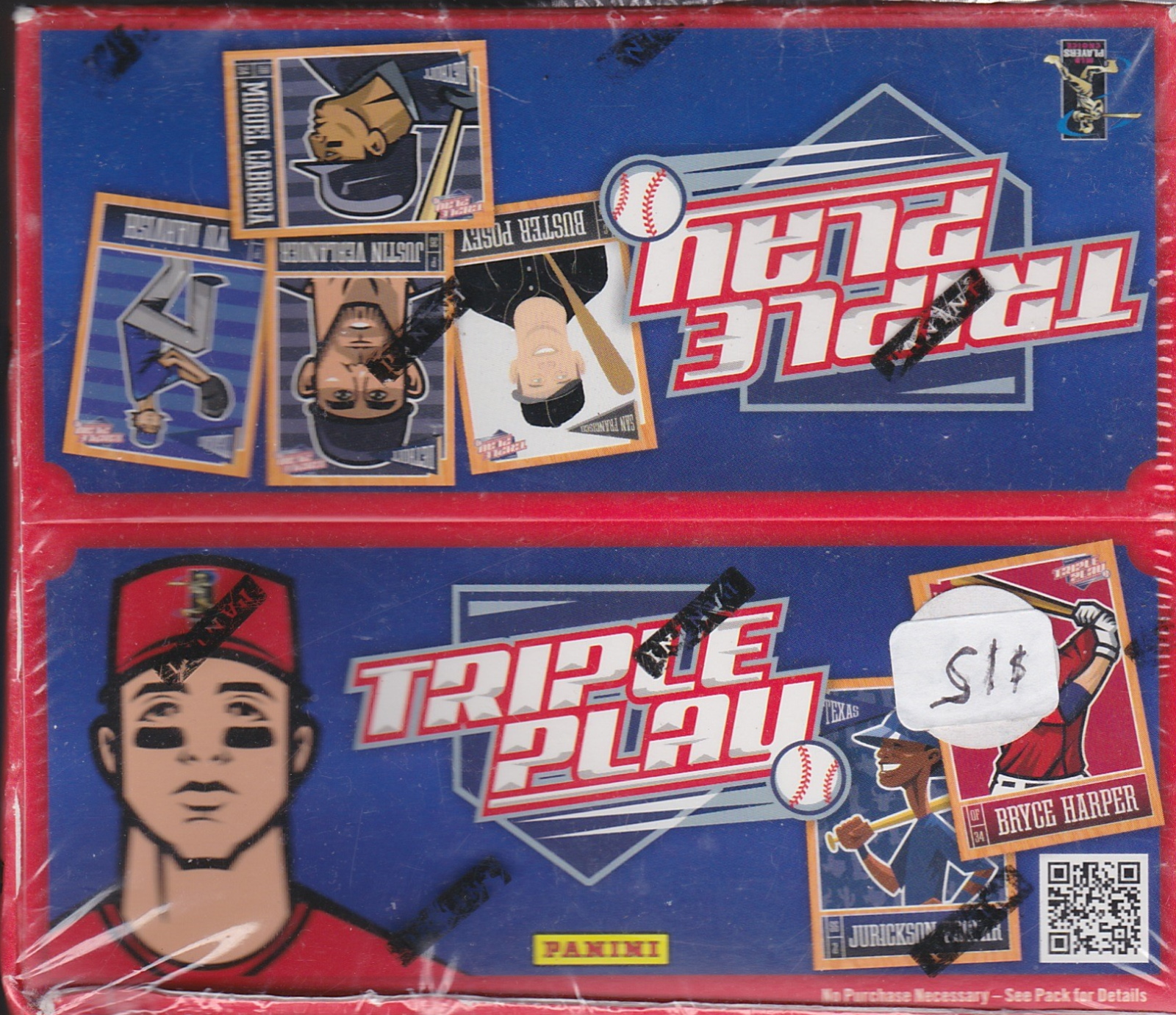 2013 Panini Triple Play Baseball Box 24 packs/7 cards