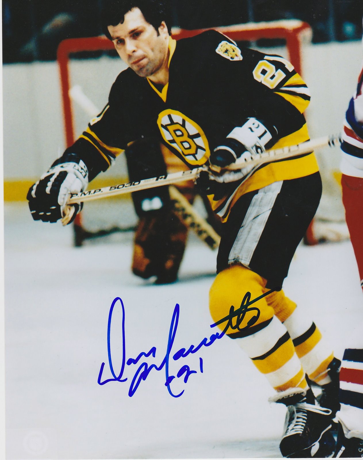 Don Marcotte Autograph 8x10 Color photo Boston Bruins
