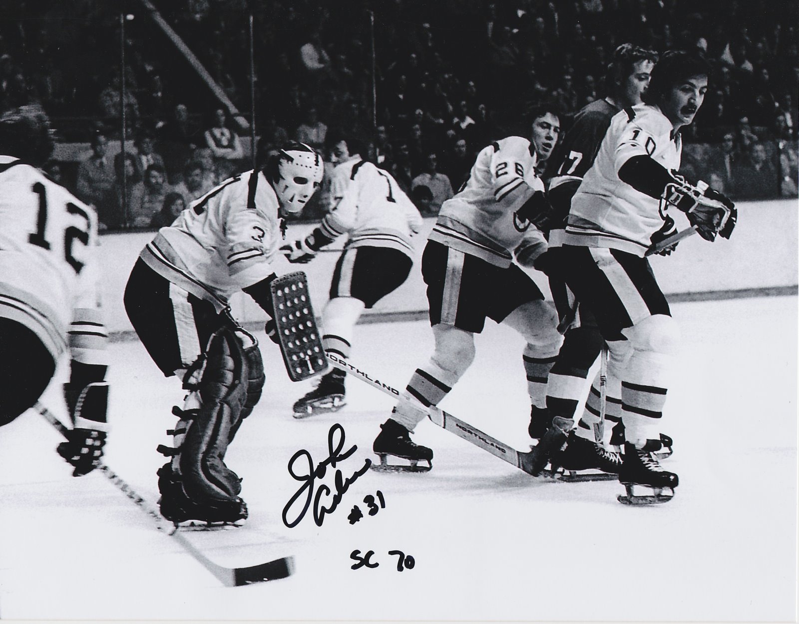 John Adams Autograph 8x10 Color photo Boston Bruins