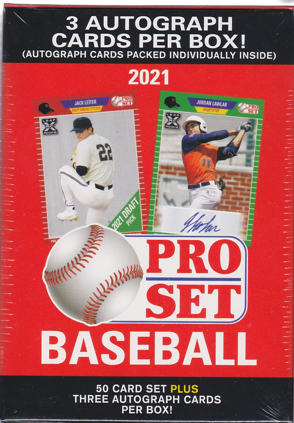 2021 Pro Set Baseball Blaster 3 Autos 50 Cards