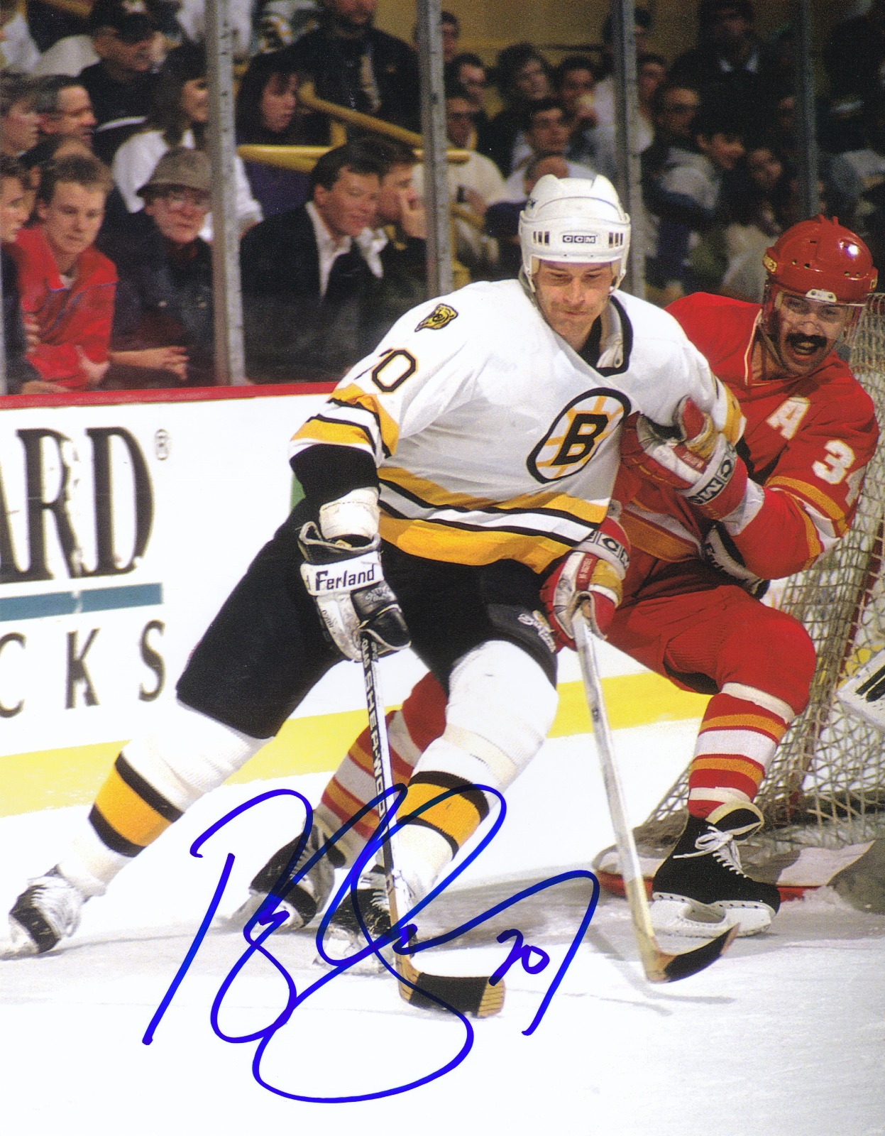 Bob Sweeney Autograph 8x10 Color photo Boston Bruins